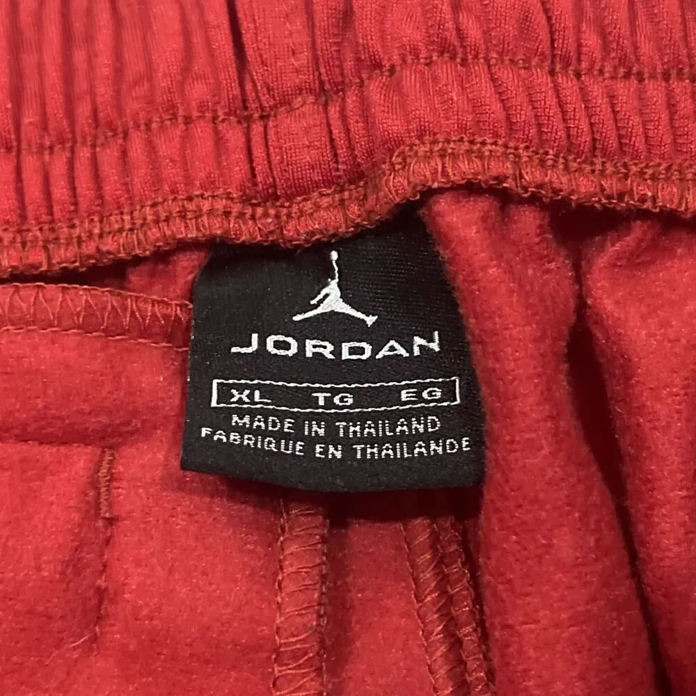 Vintage 90s Jordan Breakaway Pants Red Black Jumpman Snap Basketball - Men's XL